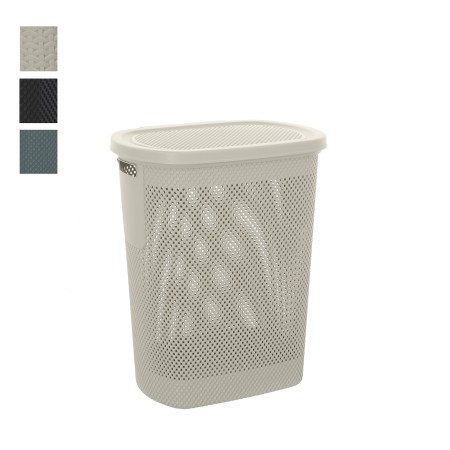 1 - PORTABIANCHERIA PLASTICA 50LT BIANCO LINEA KAMALA