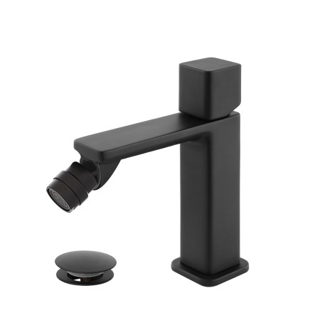 1 - Miscelatore lavabo alto serie Lotus nero opaco
