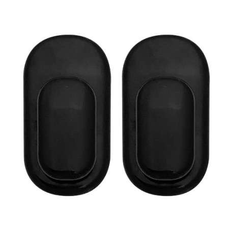 1 - SET 2 GANCI IN PLATICA NERO