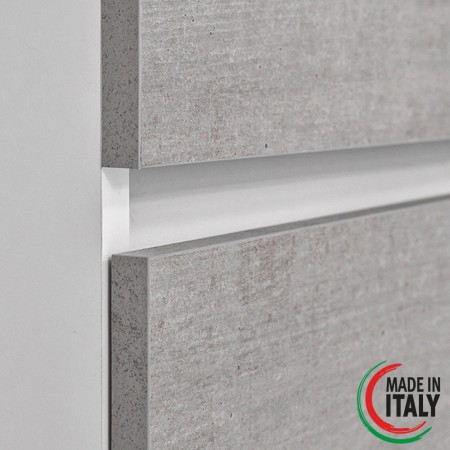 4 - Composizione bagno Fabula 90cm in nobilitato melaminico cemento