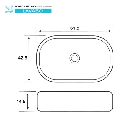 6 - Composizione bagno Shelf 120cm in nobilitato melaminico cemento