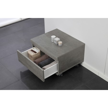 4 - Cassettiera Shelf 58cm in nobilitato melaminico cemento
