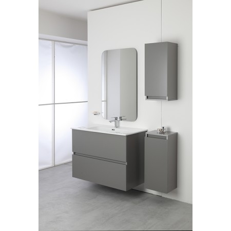 5 - Composizione bagno Pastello 90cm in nobilitato melaminico grigio