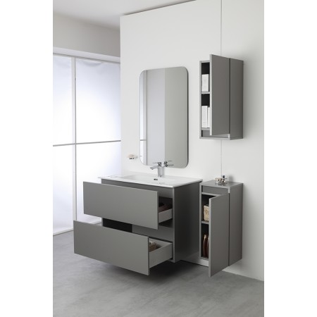 6 - Composizione bagno Pastello 90cm in nobilitato melaminico grigio