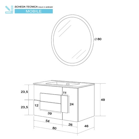 8 - Composizioni bagno Urban 80cm in nobilitato melaminico riviera