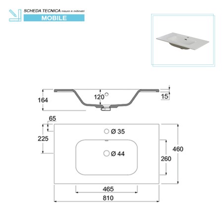 9 - Composizioni bagno Urban 80cm in nobilitato melaminico riviera