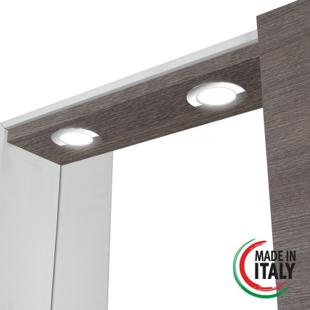 4 - Specchiera unanta Mondo 2.0 L68xH61cm in nobilitato e pvc rovere scuro