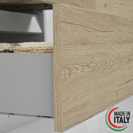 4 - Comp bagno Fabula 60cm in nobilitato melaminico rovere di bordeaux