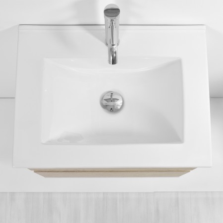 6 - Comp bagno Fabula 60cm in nobilitato melaminico rovere di bordeaux