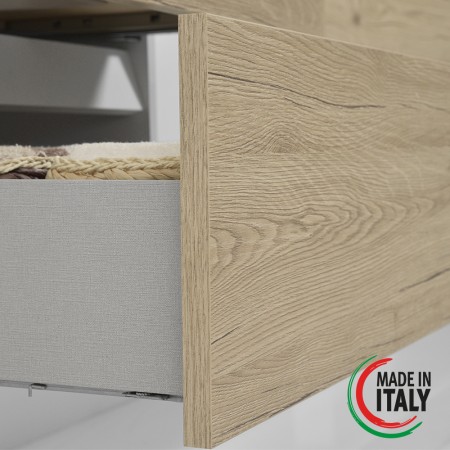 4 - COMP. BAGNO FABULA 90CM SOSP. 2 CASS. BCO/ROV