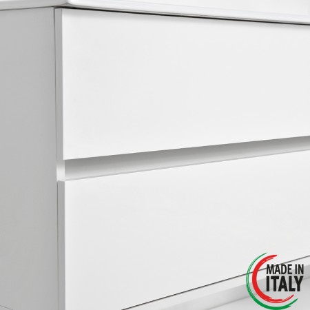 5 - Composizione bagno Fabula 60cm in nobilitato melaminico bianco laccato