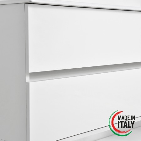 5 - COMP. BAGNO FABULA 90CM SOSP. 2 CASS. BCO LAC