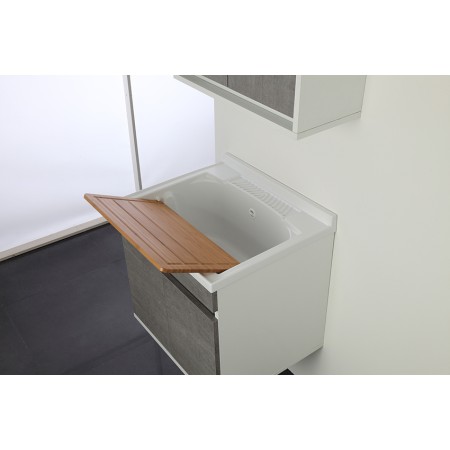 5 - Mobile lavatoio sospeso Fabula 60cm in nobilitato melaminico cemento