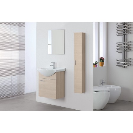 2 - Composizione bagno Stella 55cm in nobilitato melaminico larice