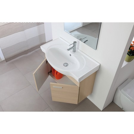 4 - Composizione bagno Stella 80cm in nobilitato melaminico larice