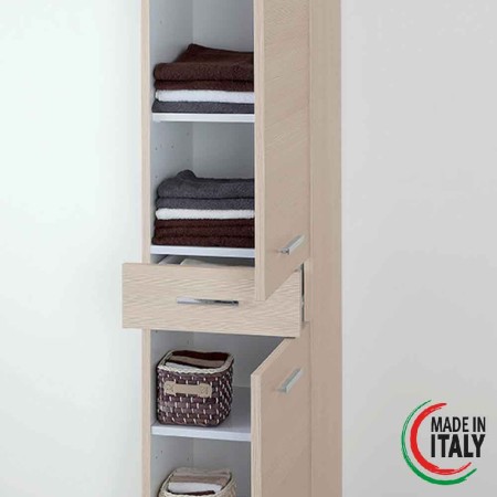 5 - Colonna bagno Stella L35xH155 in nobilitato melaminico larice