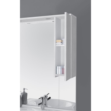 3 - Composizione bagno Stella 80cm in nobilitato melaminico grigio