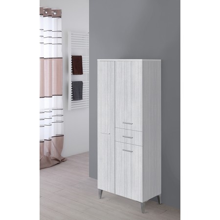 2 - Colonna bagno Stella L60xH155 in nobilitato melaminico grigio