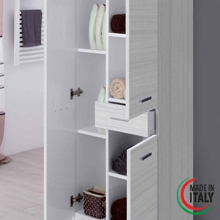 4 - Colonna bagno Stella L60xH155 in nobilitato melaminico grigio