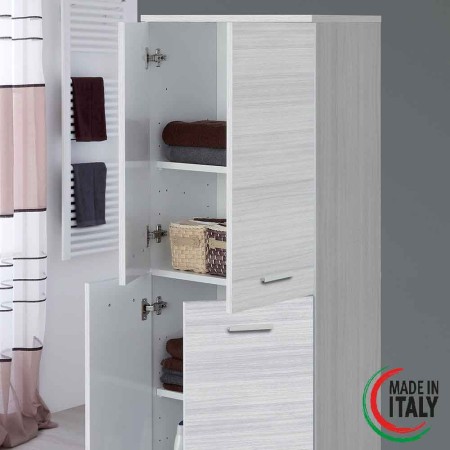 4 - Armadio o scarpiera Stella L60xH155 in nobilitato melaminico grigio