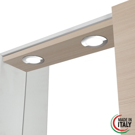 4 - Specchiera bagno unanta Stella L68xH61cm in nobilitato e pvc larice
