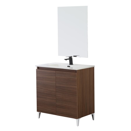 4 - Composizione bagno Revital 80cm in nobilitato melaminico noce canaletto