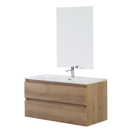 2 - Composizioni bagno Revital 80cm in nobilitato melaminico rovere di bordeaux