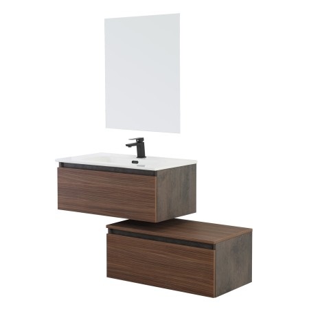 4 - Composizione bagno Revital in nobilitato melaminico noce canaletto