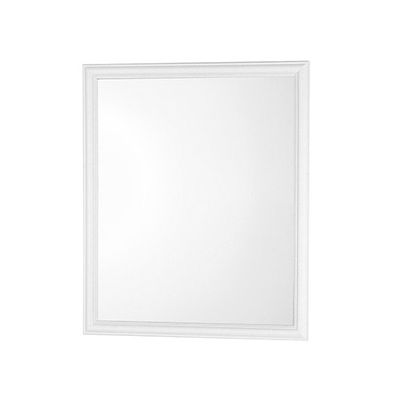 2 - SPECCHIO CON CORNICE IN ABS BIANCO