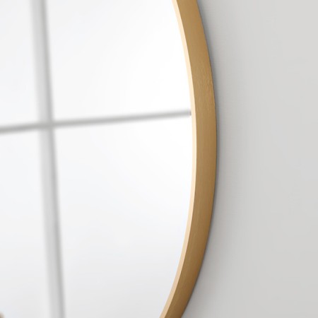 5 - Specchio con cornice metallo oro linea Metal
