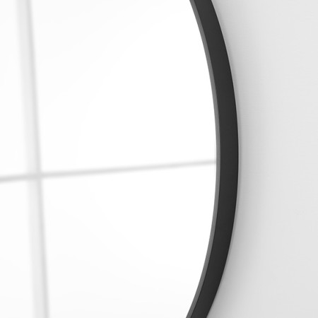 5 - Specchio con cornice metallo nero linea Metal