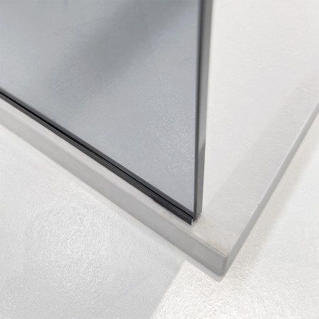 5 - Parete doccia WALK IN da 100cm vetro fume profilo nero