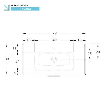4 - Composizione bagno da terra Greta 80cm in nobilitato melaminico bianco lucido