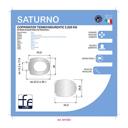 2 - Copriwater termoindurente Saturno