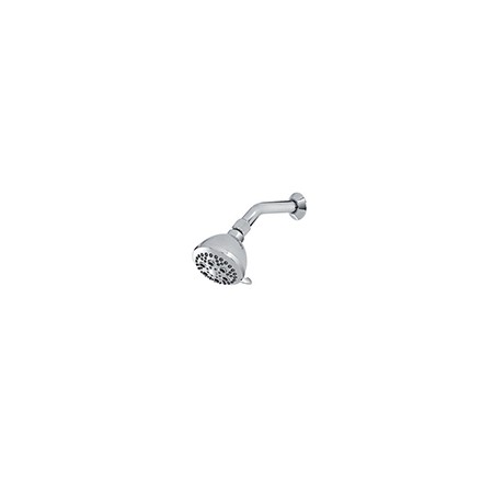 2 - Ssoffione doccia in abs cromo 5 funzioni completo di braccio
