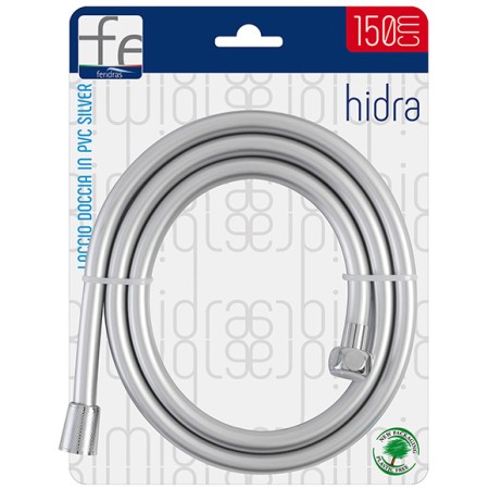 2 - Laccio doccia in pvc da 200 cm grigio metallizato