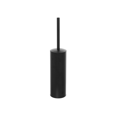 2 - Portascopino in acciaio nero opaco con scopino in silicone Principe