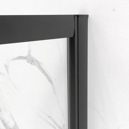 7 - Box doccia angolare trasparente con profilo nero 80x100cm T-Special