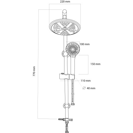 4 - Colonna doccia Platinum H82cm