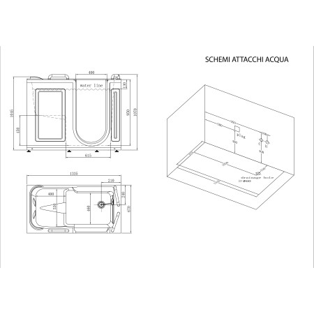 7 - Vasca da bagno Ghibli apertura a dx