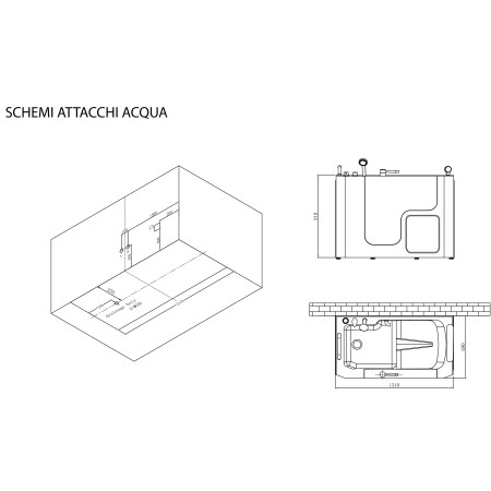 8 - Vasca da bagno Velar apertura a sx