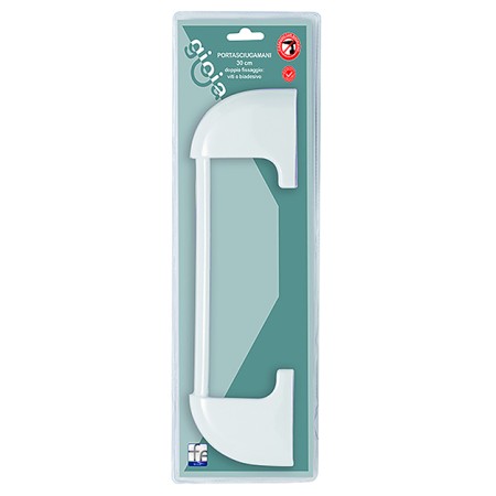 2 - Portasciugamani in abs bianco da 30 cm linea Gioia