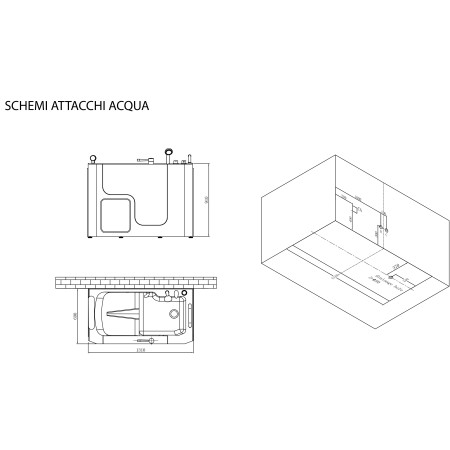 8 - Vasca da bagno Velar apertura a dx