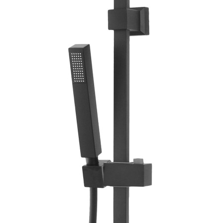 6 - Colonna doccia in acciaio nero opaco Platinum H100cm