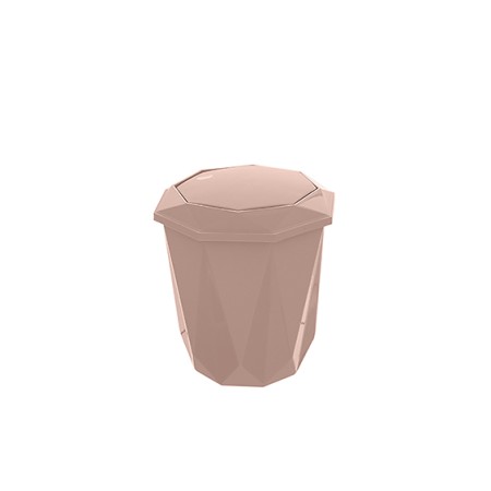 4 - Pattumiere in plastica 5.5 Lt con coperchio basculante Diamond