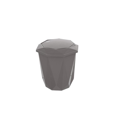 6 - Pattumiere in plastica 5.5 Lt con coperchio basculante Diamond