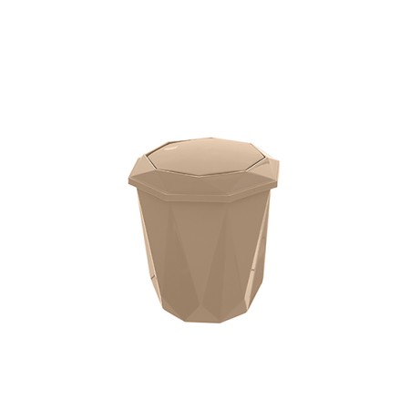 7 - Pattumiere in plastica 5.5 Lt con coperchio basculante Diamond
