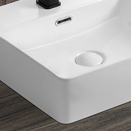 4 - LAVABO IN CERAMICA APPOGGIO E SOSPESO CM 41*42*13