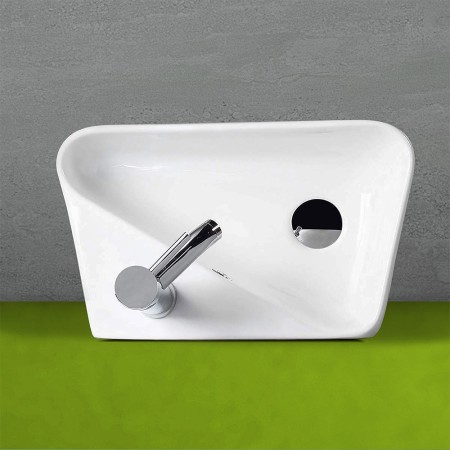 5 - Lavabo in ceramica sospeso L45cm