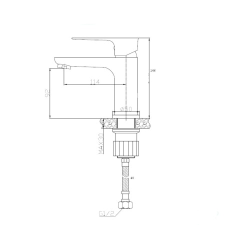 4 - Miscelatore lavabo serie Flat